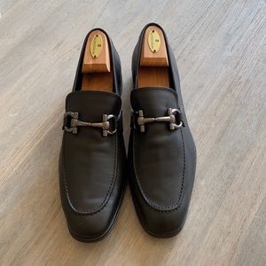 Salvatore Ferragamo, black, size 10, worn once, any wear is pictured